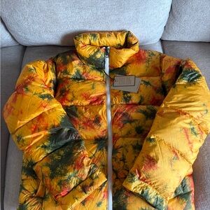 Vibrant Tie-Dye Puffer Jacket